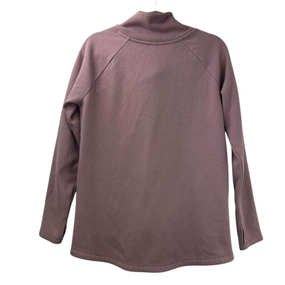 Athleta Women's Medium Mauve Asymmetrical Zip Pullover Sweatshirt Long Sleeve - Picture 3 of 15